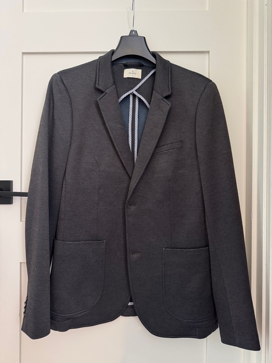 Civil Society Other - Men's Brown/Blue Knit Blazer - Classic Tailored Style